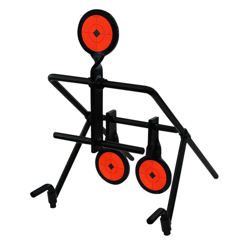 Birchwood Casey 47044 World of Targets Gallery 44 Magnum Resetting Target 3.75" Handgun Black/Orange Steel Circle w/Crosshair & Diamond