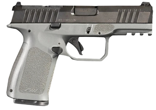 Rost Martin RM1CGRYOSP RM1C  9mm Luger 17+1 4" Black Match Grade Barrel, Black Tenifer Optic Ready/Serrated Steel Slide, Stone Gray Polymer Frame w/Picatinny Rail, Textured Grip, Ambidextrous