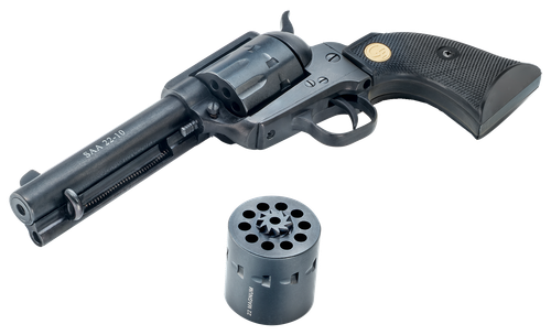 Chiappa Firearms CF340155D SAA 1873  Medium Frame 22 LR 22 WMR 10 Shot, 4.75" Blued Steel Barrel, Blued Steel Frame, Blued Cylinder, Black Polymer Grip, Exposed Hammer