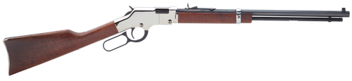 Henry H004SM Golden Boy Silver 22 WMR Caliber with 12+1 Capacity, 20" Blued Barrel, Nickel-Plated Metal Finish & American Walnut Stock Right Hand (Full Size)