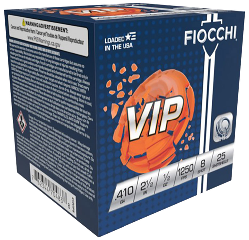 Fiocchi 410VIP8 Exacta Target VIP 410Gauge 2.50" 1/2oz 8Shot 25 Per Box/10 Case