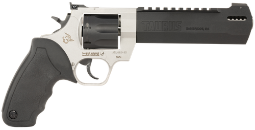 Taurus 2357065RH Raging Hunter  357 Mag 7rd 6.75" Matte Black Oxide Cylinder & Barrel Matte Stainless Steel Frame Black Rubber with Integrated Red Cushion Insert  Grip