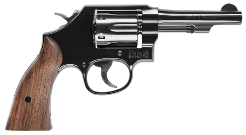 Smith & Wesson 14074 Model 10  K-Frame 38 S&W Spl+P 6 Shot 4" Blued Carbon Steel Barrel, Cylinder & Frame w/Rear Sight Integral Slot, Tyler Gun Works Walnut Grip, No Safety