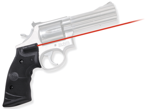 Crimson Trace 011280 Lasergrips  Fits S&W K & L Frames Square Butt, Red Laser 633nM Wavelength 5mW Output, Black Polymer