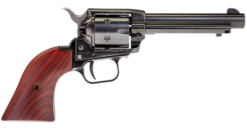 Heritage Mfg RR22B4 Rough Rider  22 LR 6 Shot, 4.75" Black Steel Barrel, Black Zinc Alloy Frame, Black Cylinder Cocobolo Grip, Hammer/Thumb Safety, Exposed Hammer