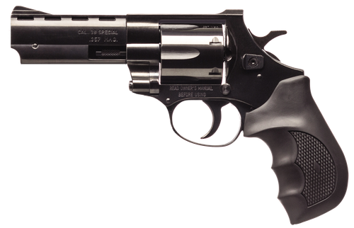 Weihrauch Guns EARB3574 Windicator  357 Mag 6rd 4" Blued Steel Barrel & Cylinder, Compact Blued Steel Frame w/Exposed Hammer, Ramp Front/Fixed Rear Sights, Finger Grooved Black Rubber Grip