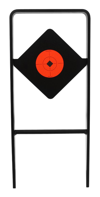 Birchwood Casey 47340 World of Targets Ace of Diamonds Centerfire Target AR500 Steel Black/Red Diamond Illustration Impact Enhancement Motion 0.50" Thick