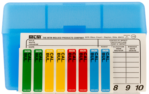 MTM Case-Gard RL5024 Case-Gard R-50 Multi-Caliber Clear Blue Polypropylene 50rd