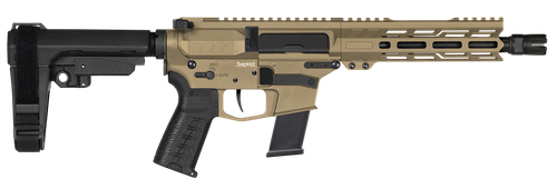 CMMG 10A570FCT Banshee MK10 10mm Auto 15+1 8" Black Nitride Threaded Barrel, M-LOK Handguards, Coyote Tan Cerakote Aluminum Picatinny Rail Receiver, Black CMMG Zeroed Grips, Glock Compatible
