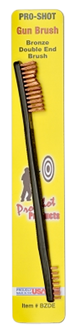 Pro-Shot BZDE Gun Brush  Universal Double Ended Brush Bronze Bristles