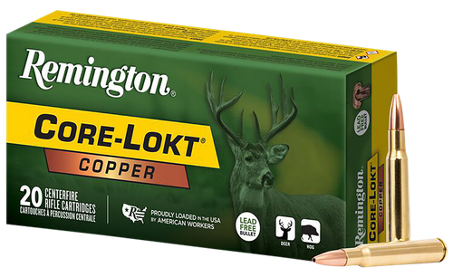 Remington Ammunition R27853 Core-Lokt Copper 30-06Springfield 150gr Copper Hollow Point 20 Per Box/10 Case