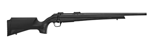 CZ-USA 07421 600+ Alpha 223 Rem 5+1 24"  Black Nitride Threaded Barrel, Black Nitride Aluminum Receiver w/Weaver Rail, Black Soft Touch Fixed Polymer Stock