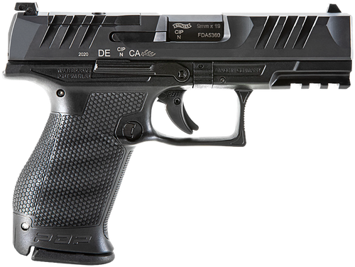 Walther Arms 2851229 PDP Compact Optic Ready 9mm Luger 4" 15+1 Black Black Steel Slide Performance Duty Textured Black Polymer Grip