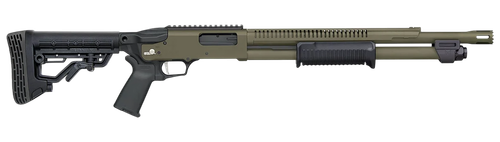 Mossberg 50757 590R  12 Gauge Pump 3" 6+1 18.50" OD Green Cerakote Heat Shield Barrel, OD Green Cerakote Steel Receiver, Black AR Mil-Spec Adjustable Synthetic Stock, Black Magpul Grip