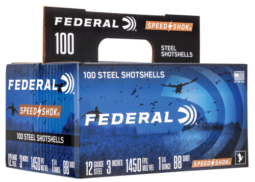 Federal WF1421002 Speed-Shok  12Gauge 3" 1 1/4oz 2Shot 100 Per Box/2 Case