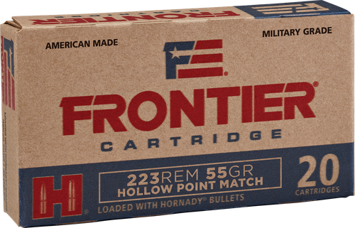 Frontier Cartridge FR140 Military Grade Centerfire Rifle 223Rem 55gr Hollow Point Match 20 Per Box/25 Case