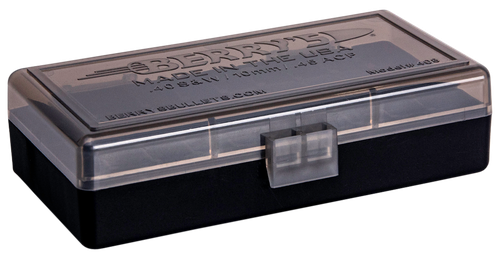 Berry's 13897 Ammo Box  40S&W/45ACP Smoke/Black Polypropylene 50rd