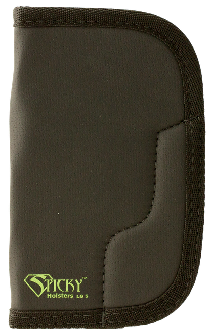 Sticky Holsters LG5 LG-5 Lg/Long Revolvers up to 4" Latex Free Synthetic Rubber Black w/Green Logo