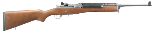 Ruger 5802 Mini-14 Ranch 223 Rem/5.56 NATO 5+1 18.50" Matte Stainless Steel Barrel, Matte Stainless Steel Drilled & Tapped Receiver, Hardwood Fixed Stock, Right Hand