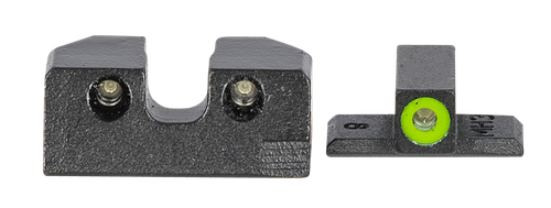 Meprolight USA 401103111 Hyper-Bright  Green Tritium Green Outline Front Sight-Green Tritium Black Outline Rear Sig Sauer P-Series