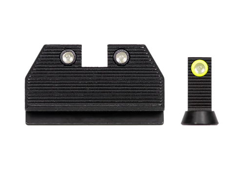 Night Fision CZU077286355YGZG Optics Ready Stealth Series For CZ-USA  Green Tritium Yellow Outline Front Sight-Green Tritium Black Outline  Rear Sight