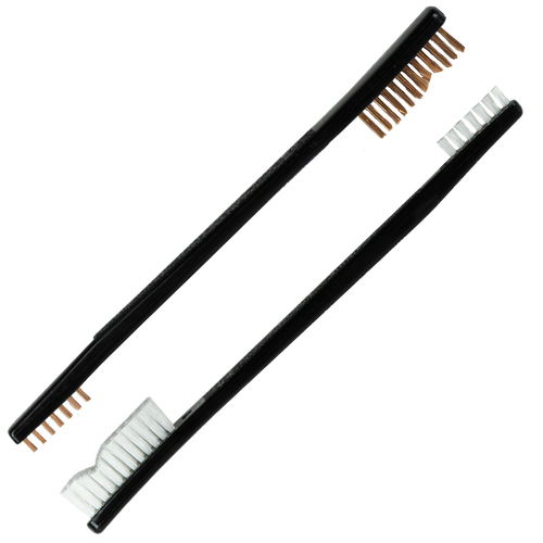 KleenBore UT-COMBO Double End Brush Combo Set Bronze/Nylon Bristles 2 Pack