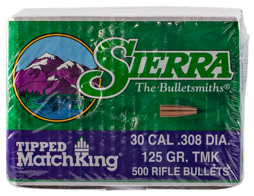Sierra 7725C Tipped MatchKing  30Cal 125gr Tipped MatchKing 500/Box