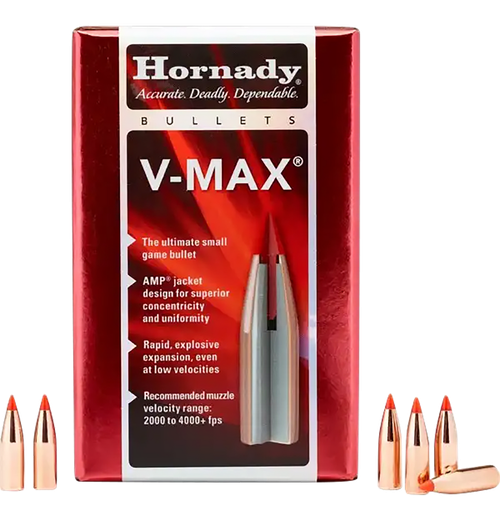 Hornady 22411 V-Max  6mm .243 58 gr 100 Per Box/ 40 Case