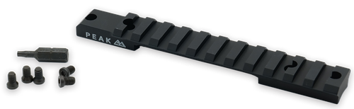 Weatherby J010004 Picatinny Rail  Matte Black Aluminum Weatherby Model 307 Weaver Mount Short Action 20 MOA