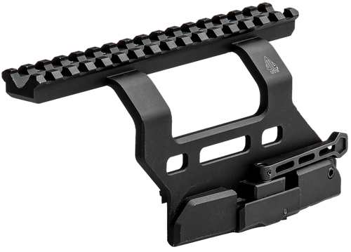 Leapers MTUAK01 Quick-Detachable AK Side Mount  Matte Black Anodized Aluminum 6.69" Long