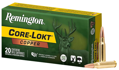 Remington Ammunition R27854 Core-Lokt Copper 308Win 150gr Copper Hollow Point 20 Per Box/10 Case
