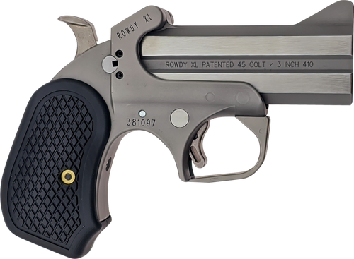 Bond Arms BARWXL Rowdy XL  45 Colt (LC) .410 2rd Shot 3.50" Matte Stainless Steel Frame Black Extended B6 Resin Grips