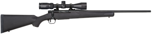 Mossberg 28001 Patriot  6.5 Creedmoor Caliber with 5+1 Capacity, 22" Fluted Barrel, Matte Blued Metal Finish & Black Synthetic Stock Right Hand (Full Size) Includes Vortex Crossfire II 3-9x40mm Scope