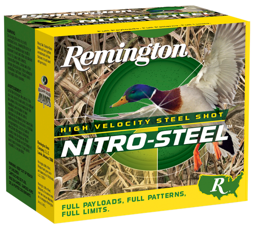 Remington Ammunition 20798 Nitro-Steel High Velocity 12Gauge 3" 1 1/4oz 2Shot 25 Per Box/10 Case