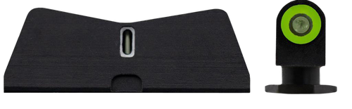XS Sights GL0009S6G DXT2 Standard Dot Night Sights fit Glock  Black | Green Tritium Green Outline Front Sight Green Tritium White Outline Bar Rear Sight