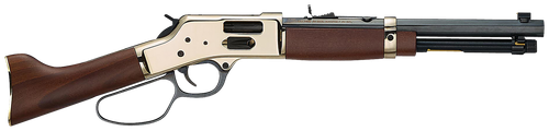 Henry H006GMML Mare's Leg Side Gate 357 Mag/38 Special 5+1 12.90" Blued Octagon Barrel, Polished Hardened Brass Rec, American Walnut Furniture, Large Loop Lever, Adj. Sight