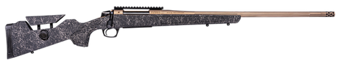 CVA CR3961F Cascade Long Range Hunter Full Size 300 Win Mag 24" Smoked Bronze Cerakote Steel Threaded Barrel, Black w/Smoked Bronze Web Synthetic Stock