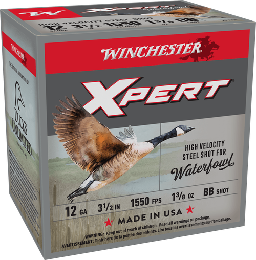 Winchester Ammo WEX12LBB Super X Xpert High Velocity 12Gauge 3.50" 1 3/8oz BBShot 25 Per Box/10 Case
