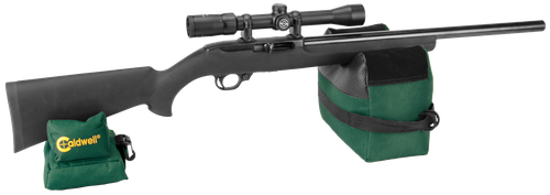 Caldwell 248885 DeadShot Shooter's Bag Empty Dark Green 600D Polyester Front and Rear Bag 8 lbs