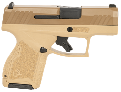 Taurus 1GX4M931ET GX4  Micro-Compact 9mm Luger 11+1 3.06" Black Barrel, Tan Cerakote Serrated Slide, Coyote Tan Stainless Steel Frame