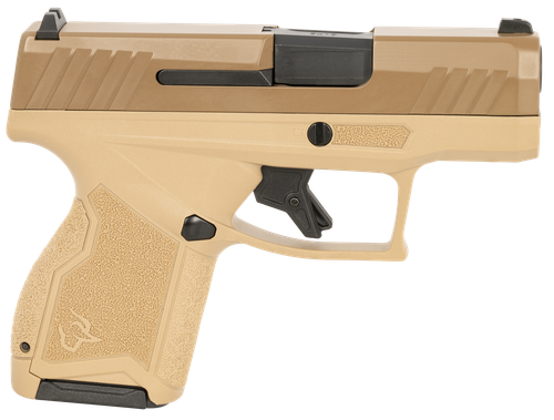 Taurus 1GX4M931ET GX4  Micro-Compact 9mm Luger 11+1 3.06" Black Barrel, Tan Cerakote Serrated Slide, Coyote Tan Stainless Steel Frame
