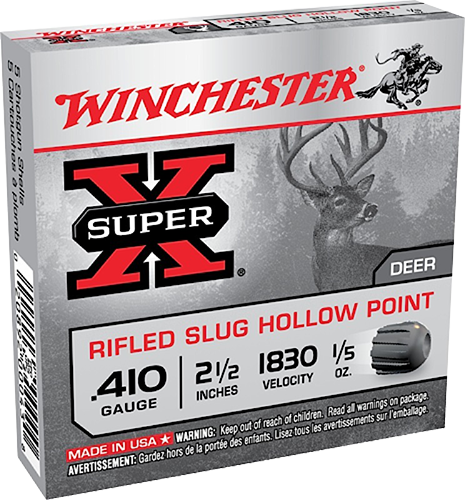Winchester Ammo X41RS5VP Super X  410Gauge 2.50" 1/5oz Rifled Slug Shot 15 Per Box/10 Case *Value Pack
