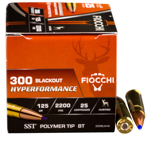 Fiocchi 300BLKHA Hyperformance  300Blackout 125gr Super Shock Tip 25 Per Box/20 Case