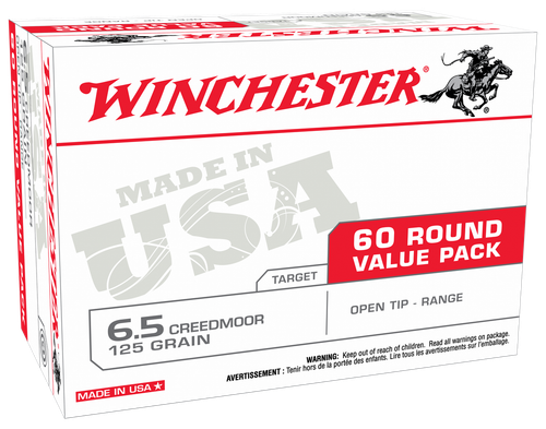 Winchester Ammo USA65CMVP USA Ready  6.5Creedmoor 125gr Open Tip 60 Per Box/4 Case *Value Pack