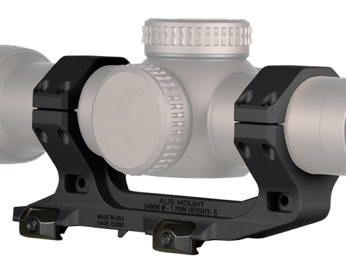 Reptilia LLC 100240 AUS Optic Mount Black 7075-T6 Aluminum 34mm Tube Mil-Spec 1913 Picatinny Rail Mount