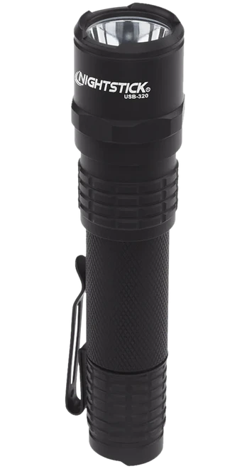 Nightstick USB320 USB Rechargeable EDC Flashlight  Black Anodized 320 Lumens White LED