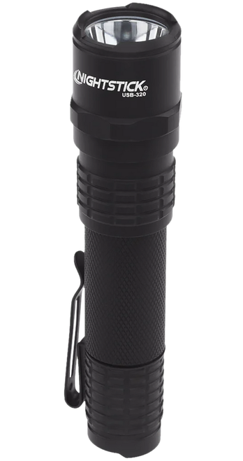Nightstick USB320 USB Rechargeable EDC Flashlight  Black Anodized 320 Lumens White LED