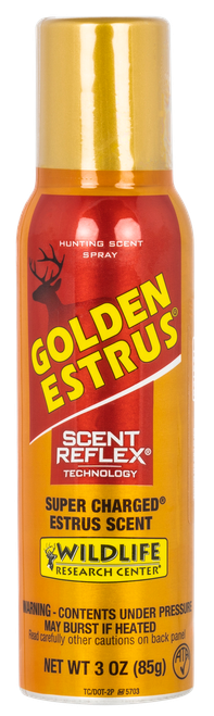 Wildlife Research 4043 Golden Estrus Scent Reflex Deer Attractant Doe In Estrus Scent 3 oz Aerosol
