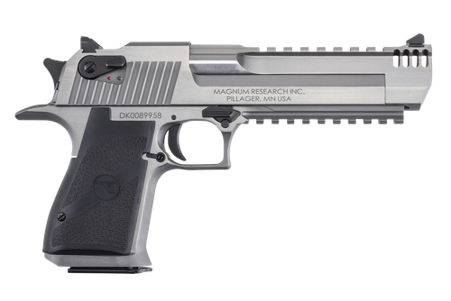Magnum Research DE44SRMB Desert Eagle Mark XIX 44 Rem Mag 6" with Muzzle Brake 7+1 Overall Stainless Steel Black Polymer Grip