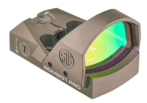 Sig Sauer Electro-Optics SOR1P103 Romeo1Pro  Flat Dark Earth 1 x 30 mm 6 MOA Red Dot